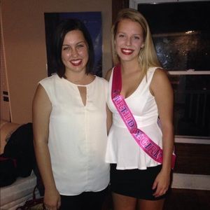 White peplum tank top